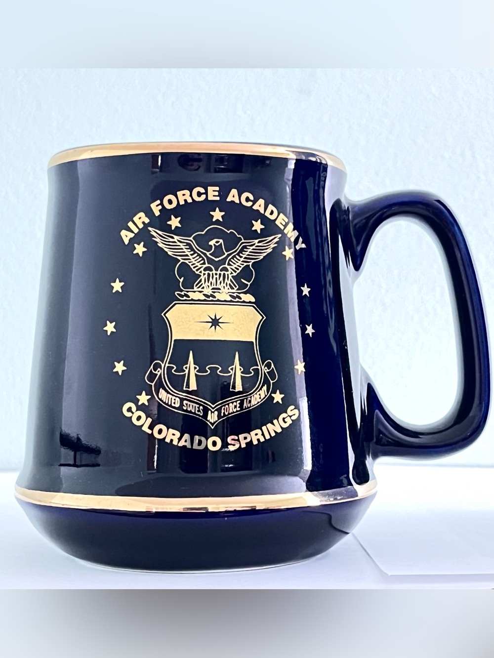 Air Force Academy Colorado Springs Ceramic Mug - Navy and Gold